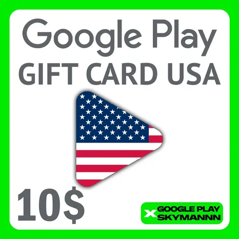 Google Play Gift Card 10$ USD USA АВТО ВЫДАЧА 24/7