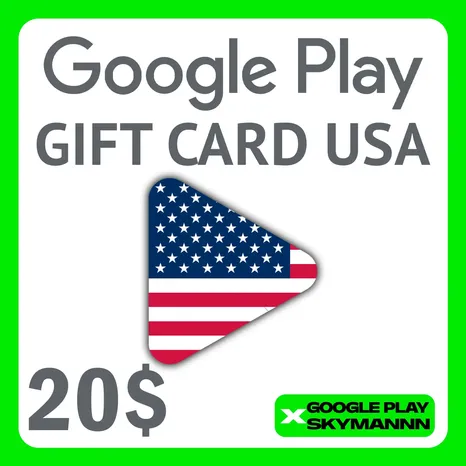 Google Play Gift Card 20$ USD USA АВТО ВЫДАЧА 24/7