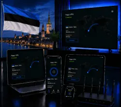 Happ VPN | Эстония Статический IP | Защита от DPI | Доступ ИИ | 10 Гбит/с