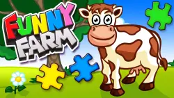 (Nintendo Switch 1) Funny Farm Animal Jigsaw Puzzle Game for Kids and Toddlers