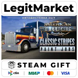 DLC American Truck Simulator - Classic Stripes Paint Jobs Pack / Steam АВТО / РУ + МИР