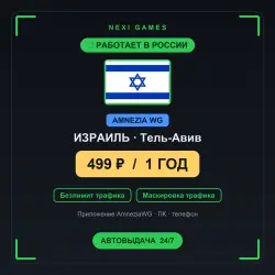 ИЗРАИЛЬ AMNEZIA WG VPN — РАБОТАЕТ В РФ | 1 ГОД за 499₽ | Автовыдача