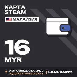 Steam 16 MYR | Код | Малайзия | Автодоставка 24/7