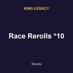 Race Rerolls *10 | King legacy | King legacy