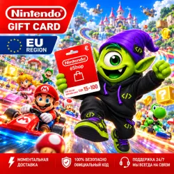 24/7 NINTENDO eSHOP GIFT CARD EU | 15-100 EUR | КОД | ПОПОЛНЕНИЕ ЕВРОПА | АВТО