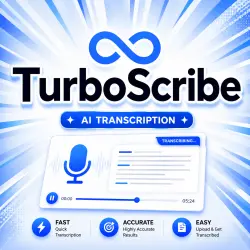 TurboScribe AI — безлимитная подписка на 1 месяц для вашего аккаунта