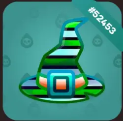 Witch Hat #52 453 | Редкая модель Striped 1% | Фон Turquoise 2% | Узор Poison Drop 2%