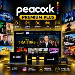 Peacock Premium Plus | 1 Месяц | Приватный USA Доступ | Полный Премиум Доступ