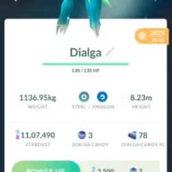 ORIGIN Dialga Shiny Rore of Time Move 1 Million Stardust Trade Late 3 Hours (Предмет)