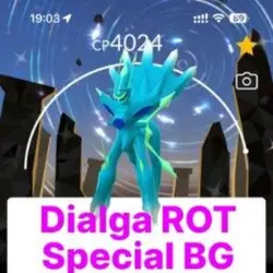 SHINY Dialga Roar of Time Level 40 Special Background Go Tour Kalos 2026 - 20K or 1 Million Stardust