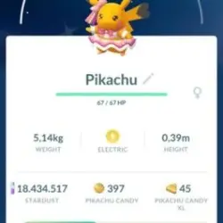 Trade Shiny Pikachu Pop Star Trade 20 000 Stardust Or 1 000 000 Stardust (Предмет)