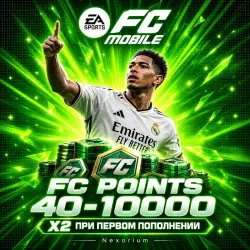 40 - 10000 FC POINTS | X2 БОНУС ПРИ ПЕРВОМ ПОПОЛНЕНИИ | FC MOBILE