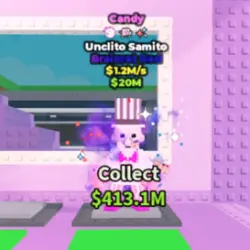 Candy Unclito Samito 1.2 M s (3 Traits) (Fireworks Trait) (Brainrot God персонаж)