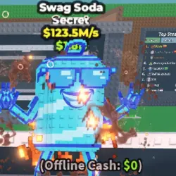 Diamond Swag Soda - 123.5M s - Secret - Fire - Bombardiro (Секретный персонаж)