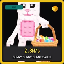 Gold Bunny Bunny Bunny Sahur 2.8M s (Секретный персонаж)