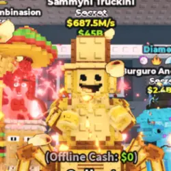 Gold Sammyni Truckini 687.5M S(Fire) #J7LK2M (Секретный персонаж)