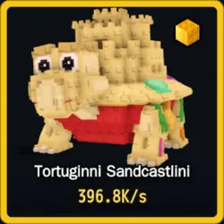Gold Tortuginni Sandcastlini 396.8K s (Brainrot God персонаж)