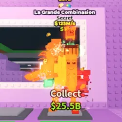Lava La Grande Combinasion 125 M s (2 Traits) (Taco Trait) (Секретный персонаж)