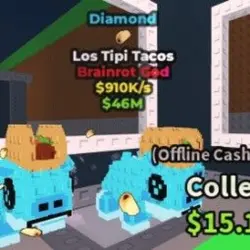Los Tipi Tacos Diamond 910 k s - Seller (Brainrot God персонаж)