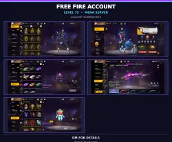 Free Fire Account Level 75 | MENA Server