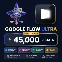Google Flow Ultra Omni Flash Model | 45 000 кредитов | Личный аккаунт на 1 месяц | Veo3 Ultra | Omni