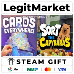 Cards Everywhere! X Sort The Capybaras / Steam АВТО / РУ + МИР