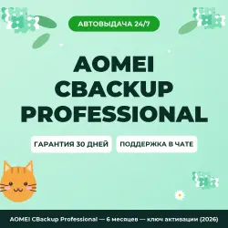 AOMEI CBackup Professional — 6 месяцев — ключ активации (2026)
