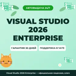 Visual Studio 2026 Enterprise — официальная лицензия, ключ