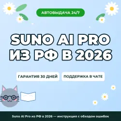 Suno AI Pro из РФ в 2026 — инструкция с обходом ошибок