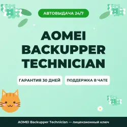 AOMEI Backupper Technician — лицензионный ключ