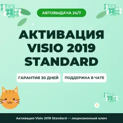 Активация Visio 2019 Standard — лицензионный ключ