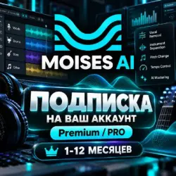 MOISES AI - ПОДПИСКА - PREMIUM/PRO - 1-12 МЕСЯЦЕВ