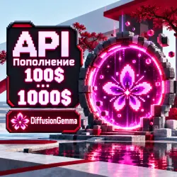 API DiffusionGemma (от 1ккк токенов) | GPT , DeepSeek , Grok | Чат · Генерация изображений