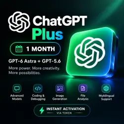 ChatGPT Plus на 1 месяц | GPT-6 Astra + GPT-5.6 | Активация через токен | 24/7