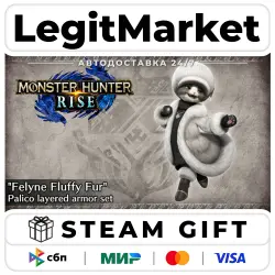 DLC Monster Hunter Rise - "Felyne Fluffy Fur" Palico layered armor / Steam АВТО / РУ + МИР