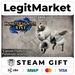 DLC Monster Hunter Rise - "Canyne Fluffy Fur" Palamute layered arm / Steam АВТО / РУ + МИР