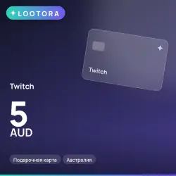 Twitch 5 AUD, подарочная карта, Австралия