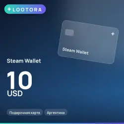 Steam Wallet 10 USD, подарочная карта, Аргентина