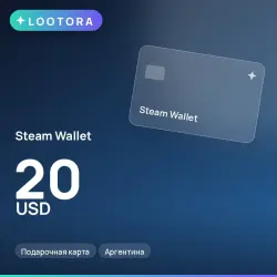 Steam Wallet 20 USD, подарочная карта, Аргентина