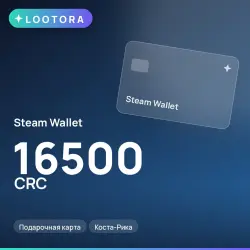 Steam Wallet 16500 CRC, подарочная карта, Коста-Рика
