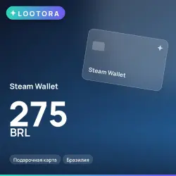 Steam Wallet 275 BRL, подарочная карта, Бразилия