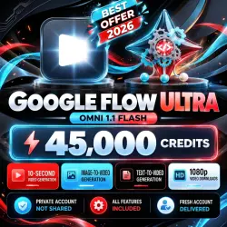 Google Flow Ultra Omni Flash Model | 45 000 Кредитов 1 мес Private | Veo3 AI Gemini