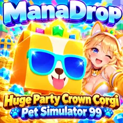 HUGE PARTY CROWN CORGI I PET SIMULATOR 99 I !