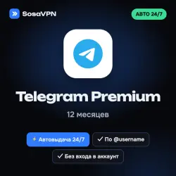 АВТО 24/7 Telegram Premium 12 месяцев | По @username без входа