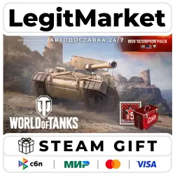 DLC World of Tanks — M56 Scorpion Pack (VII American Tank Destroyer) / Steam АВТО / РУ + МИР