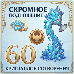 Genshin Impact | 60 Кристаллов Сотворения | x2 Бонус при первом пополнении!
