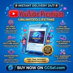 YouTube Premium — бессрочная подписка (индивидуальная) | Без пароля | Без входа в аккаунт |