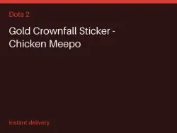 Gold Crownfall Sticker - Chicken Meepo #572520017