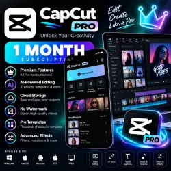 CapCut Pro – Подписка на 1 месяц | Премиум видеоредактор