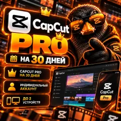 [НА 30 ДНЕЙ] CAPCUT PRO | ГОТОВЫЙ АККАУНТ | ИНДИВИДУАЛЬНЫЙ ДОСТУП